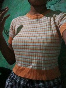 Striped Knit Top