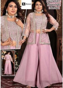 Party Sarara Blouse - Pink Lace 3-Piece Set
