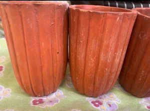 Set Of 6 Terracotta Cups/Holders