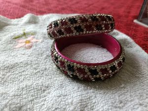 Sparkling Beaded Bangles - Set of 2