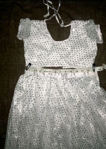 Stiched Blouse And Skirt For Girls