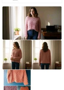 a winter jacket+  crop jacket+ fuzzy top