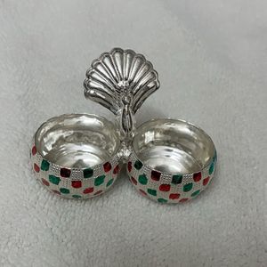 German Silver Kumkum Chandan Box