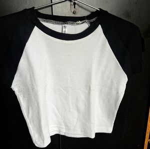 Ranglan Sleeve Crop Tshirt