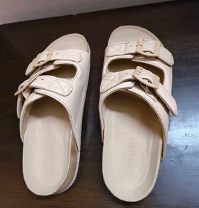 Neeman's Unisex Cream Strappy Comfy Cork Sandal