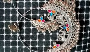 #Peacock Chandbali Earing #hoop Earing