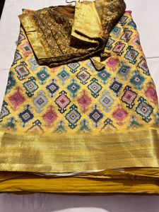 combo banarsi border cotton silk saree both