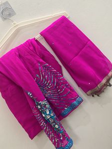 Heavy Fuchsia Pink Punjabi Suit Set