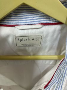 Arrow Purple Shirt and splash white plain shir