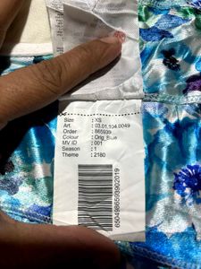 Blue Floral Bustier / Corset Style Top