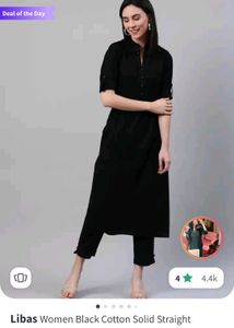 Libas Women Black Kurta