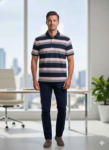 Polo Striped Tshirt For Men