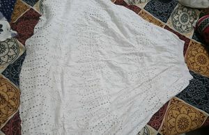 White Heavy Chickenkari Skirt