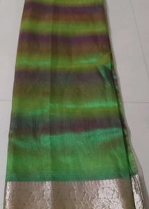 Green Silk Blend Saree