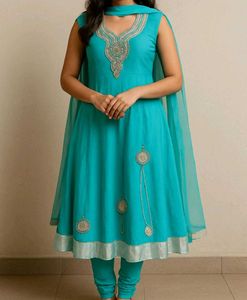 Teal Embellished Indian Suit