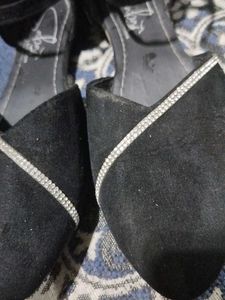 Black Flats with Rhinestones