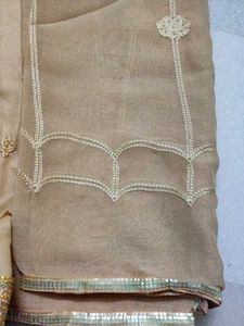 Embroidered Beige Salwar Kameez