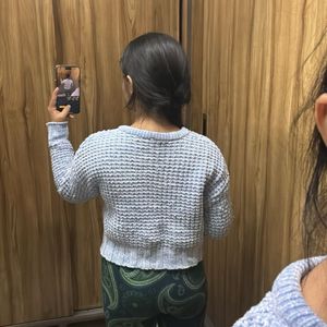 Cute Light Blue Knit Sweater