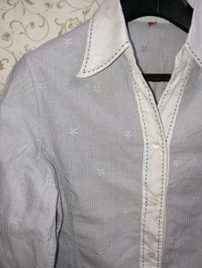 Givo Self Design Embroided Office Shirt