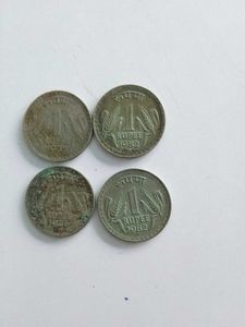 Old &amp; Big One 1 Rs Coin Pack Of 4