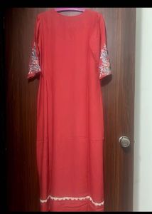 Coral Embroidered Long Kurta Sets