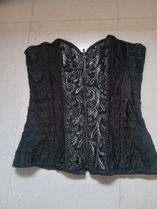 Elegant Black Corset Top