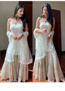 A White Sharaara Set