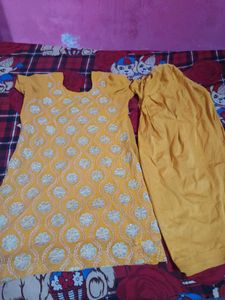 Haldi Party Wear Punjabi Suit Salwar Dupatta Set
