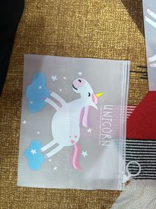 12 pcs Of Transparent Unicorn Pouches