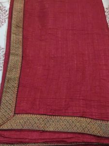 Elegant Maroon Saree♥️