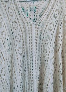 Cream Crochet Cover-Up