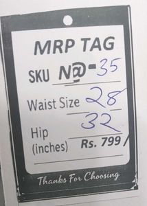 N@35 Size-28 Black Cargo Pants