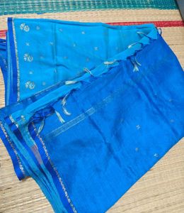 Elegant Blue Ombre Saree
