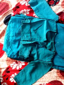 Beautiful Blue Colour Saree