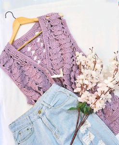B2G2 🎁Boho Crochet Knit Vest B