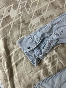 Denim Style Button-Down Shirt