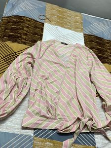 Ajio Cute Top With Tie Up