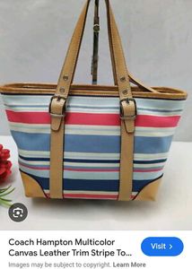 Coach Hampton Stripe Tote