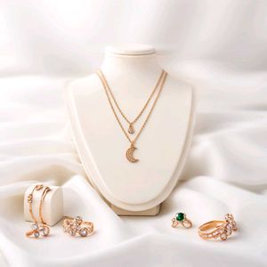 Layered Moon Necklace