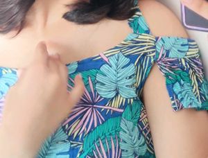 Tropical Print Cold Shoulder Top