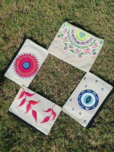 Hand-Painted Pouches - set of 4