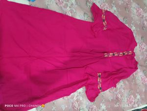 Stylish Pink Embroidered Kurta