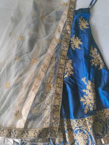 Blue & Gold Lehenga Choli