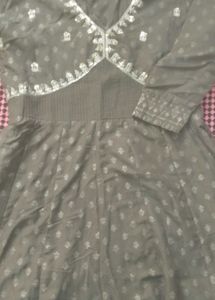 Elegant Gray & Silver Dress