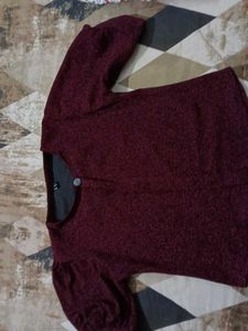 Burgundy Sparkle Top