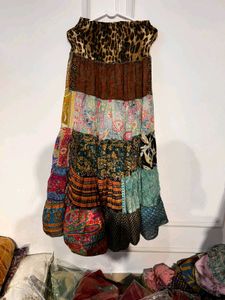 Boho Skirts With Smocked Waist
