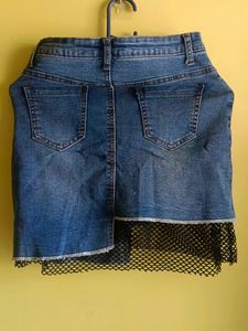 Stylish Rugged Denim Skirt