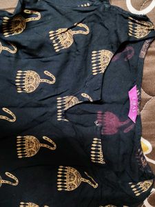 Printed Black Dress