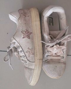 Lifestyle Girls Glittery Canvas Shoes