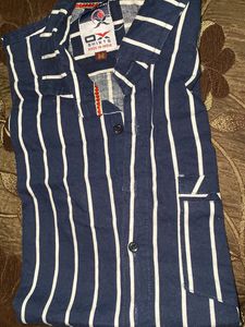 Blue And White Lining Shirt